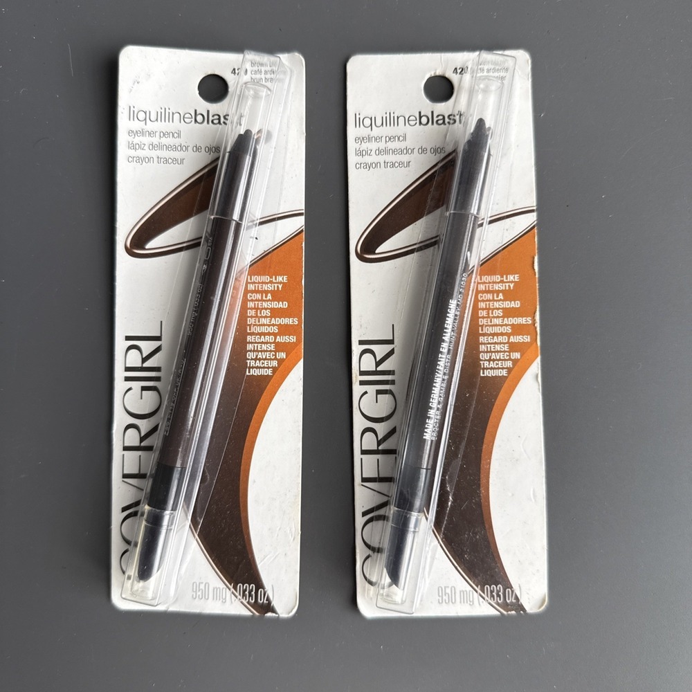 Lot x 2 COVERGIRL ~ LiquilineBlast Eyeliner Pencil ~ 420 Brown Blaze